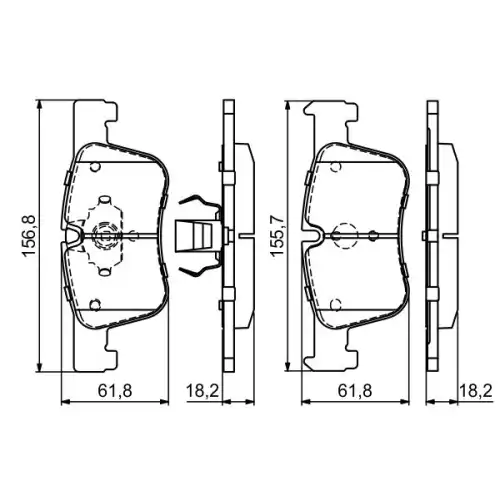 BOSCH Ön Fren Balatası Tk 0986494689