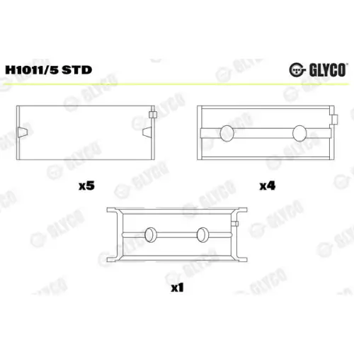 GLYCO Ana Yatak Std H1011/5 STD