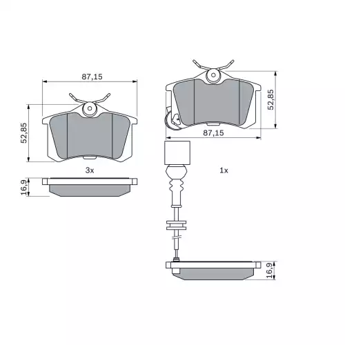 BOSCH Arka Fren Balatası Tk 0986424813