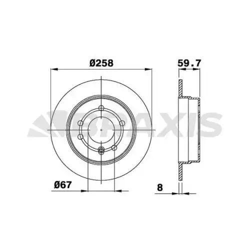 BRAXIS Arka Fren Diski AE0236