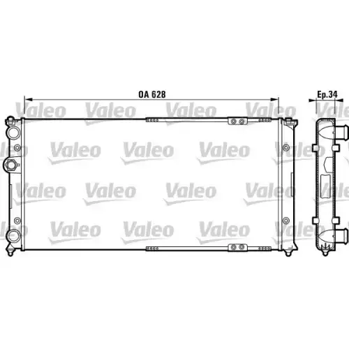 VALEO Motor Su Radyatörü Otomatik Klimasız 731264