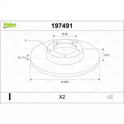 VALEO Arka Fren Diski Tk 197491