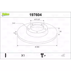 VALEO Arka Fren Diski Takım 197604