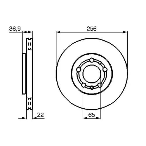 BOSCH Ön Fren Diski Takım 256mm 0986478853