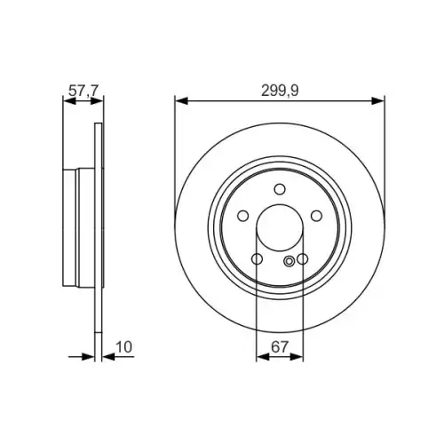 BOSCH Arka Fren Diski 300mm 0986479S92