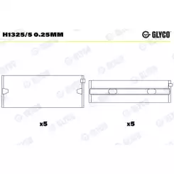 GLYCO Ana Yatak 10-0,25 H1325/5 0.25MM