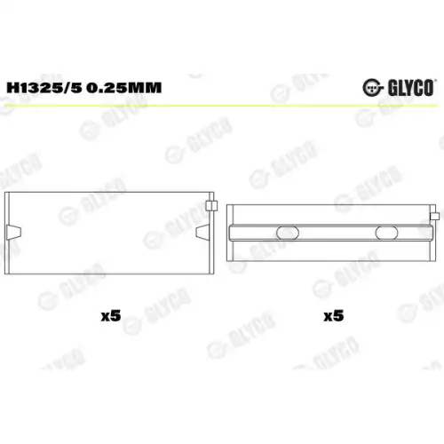 GLYCO Ana Yatak 10-0,25 H1325/5 0.25MM