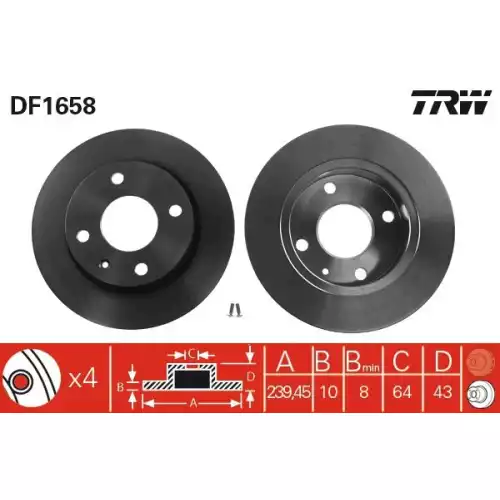 TRW Ön Fren Diski DF1658