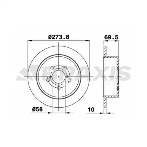 BRAXIS Arka Fren Diski AE0647