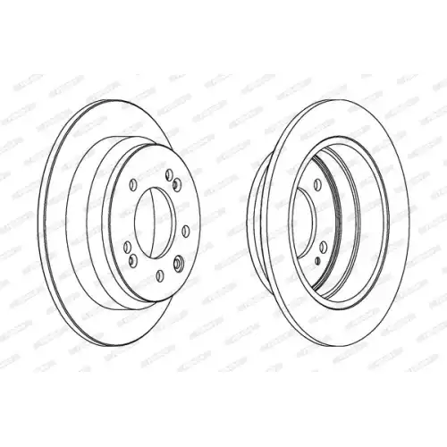 FERODO Arka Fren Diski Düz (262 5) DDF1618