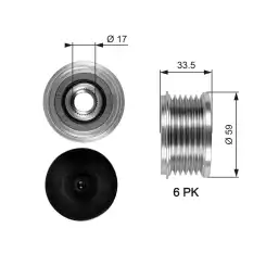 GATES Alternatör Kasnağı OAP7080