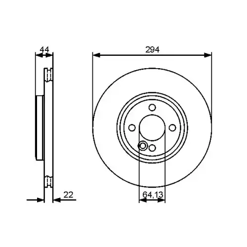 BOSCH Ön Fren Diski 294mm Havalı Yüksek Karbon Alasımlı 0986479438