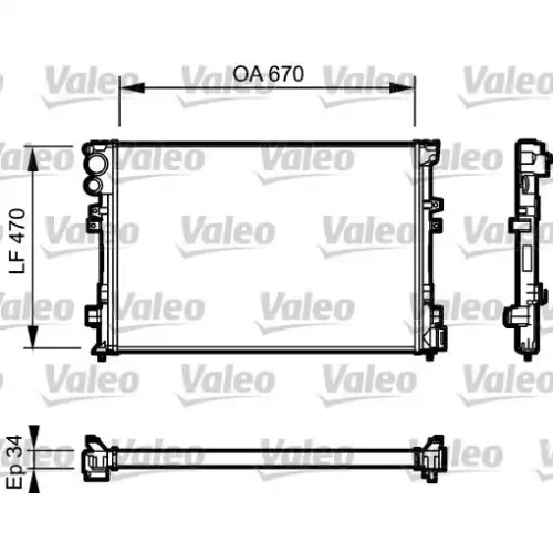 VALEO Motor Su Radyatörü Manuel 731168