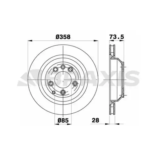 BRAXIS Arka Fren Diski Havalı AD0999