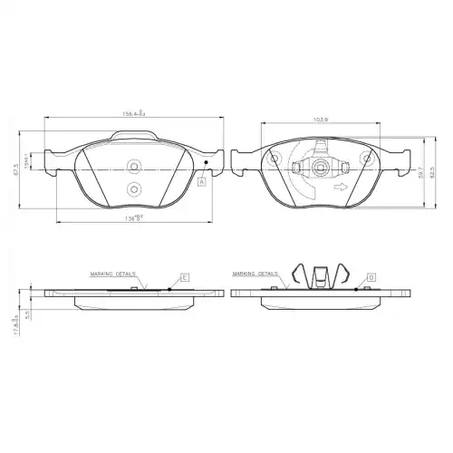 BOSCH Ön Fren Balatası 0986TB2446