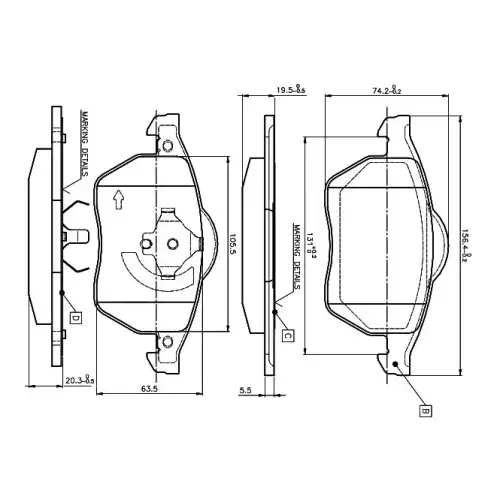 BOSCH Ön Fren Balatası Tk 0986TB2214