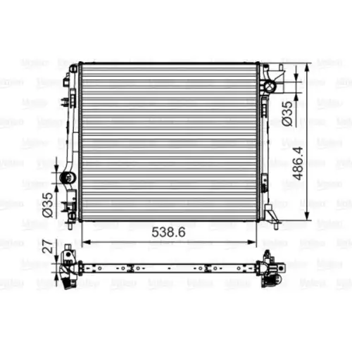 VALEO Motor Su Radyatörü 701641