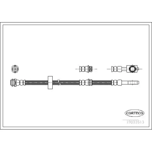 CORTECO Fren Hortumu Ön 543mm 19033513