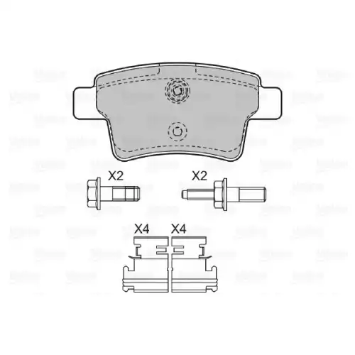 VALEO Arka Fren Balatası Tk 598936