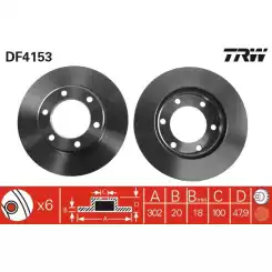 TRW Ön Fren Diski Takım Havalı 302.6.mm DF4153