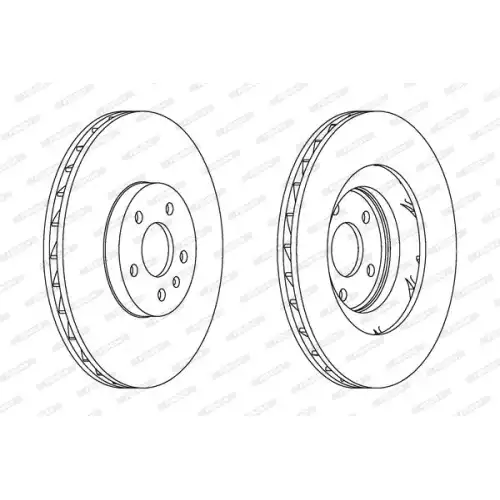 FERODO Ön Fren Diski Takım Kaplamalı 345mm DDF1665C-1