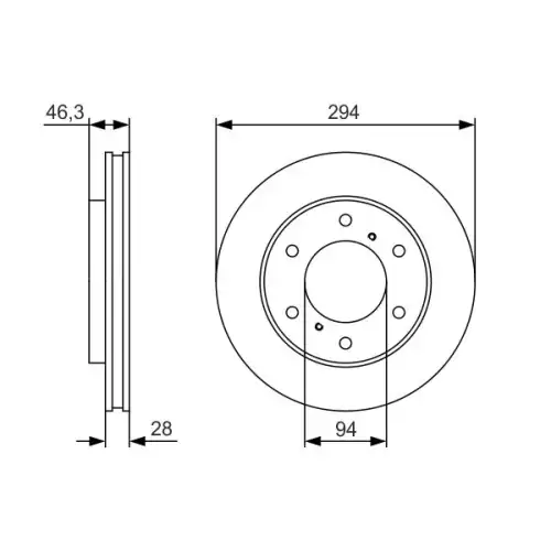 BOSCH Fren Diski Havalı Ön 294 6 0986479S63