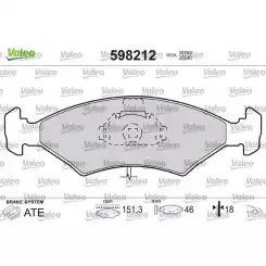 VALEO Ön Fren Balatası Tk 598212