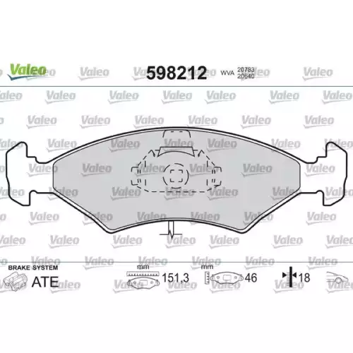 VALEO Ön Fren Balatası Tk 598212