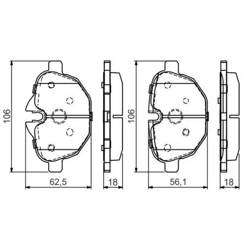 BOSCH Arka Fren Balatası Tk 0986495442