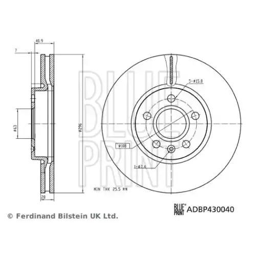 BLUE PRINT Ön Fren Diski Takım 16 Jant ADBP430040