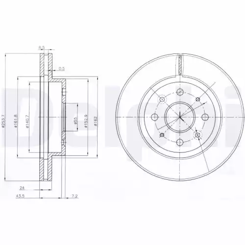 DELPHI Ön Fren Diski BG4019