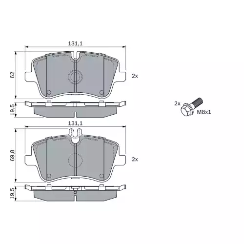 BOSCH Ön Fren Balatası Tk 0986424517