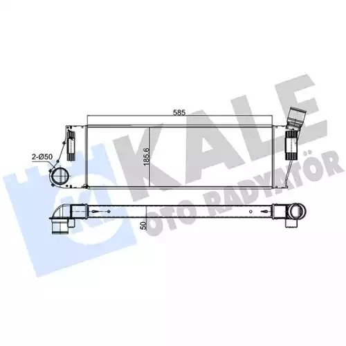 KALE Turbo Radyatörü Intercooler 348300