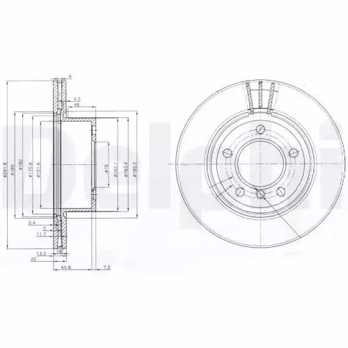 DELPHI Ön Fren Diski Havalı Ø292 BG3900