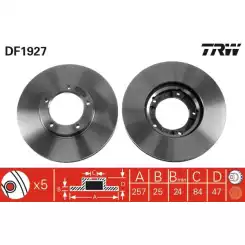 TRW Ön Fren Diski Havalı 257.5mm DF1927