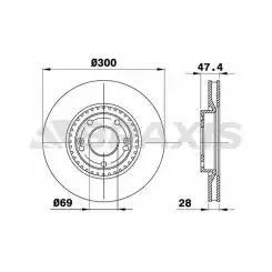 BRAXIS Ön Fren Diski 300mm Takım AE0274