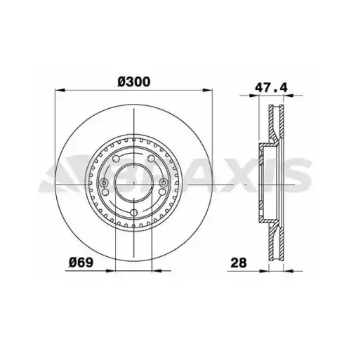 BRAXIS Ön Fren Diski 300mm Takım AE0274