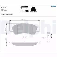 DELPHI Ön Fren Balatası Tk LP1727