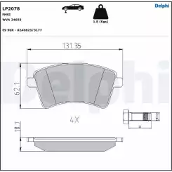 DELPHI Ön Fren Balatası Tk LP2078