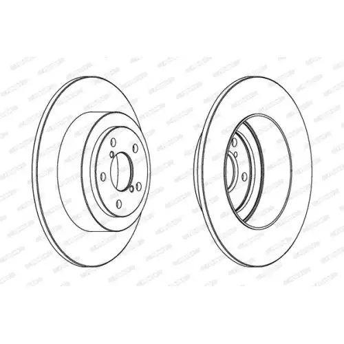 FERODO Arka Fren Diski Düz (290 5) DDF1647