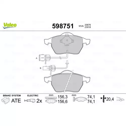 VALEO Ön Fren Balatası Tk 598751