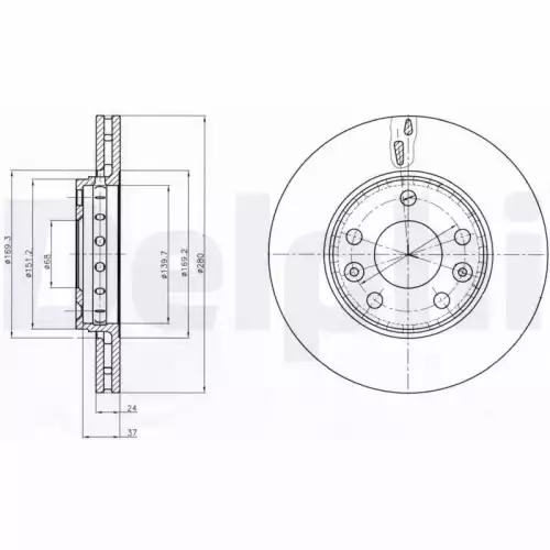 DELPHI Ön Fren Diski Karbon Kaplamalı BG4265C