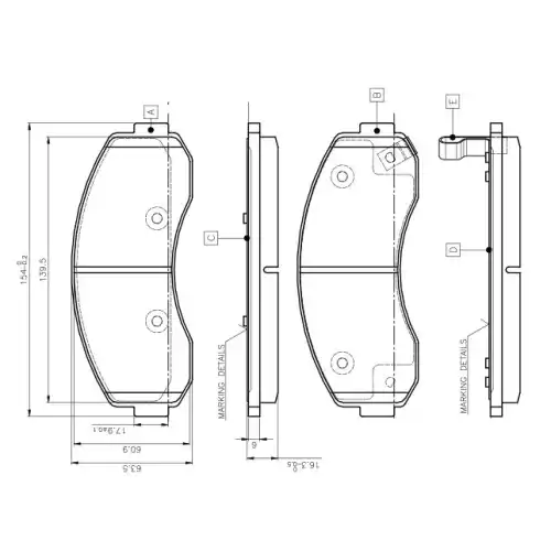 BOSCH Ön Fren Balatası 0986TB3045