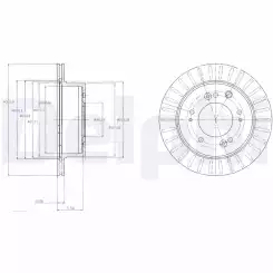 DELPHI Arka Fren Diski Havalı 315 5 BG4331
