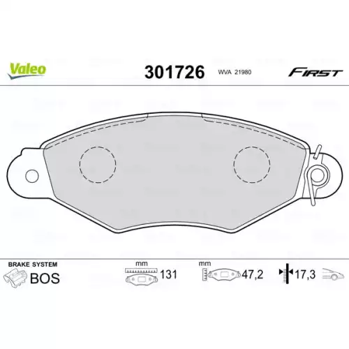 VALEO Ön Fren Balatası Tk 301726