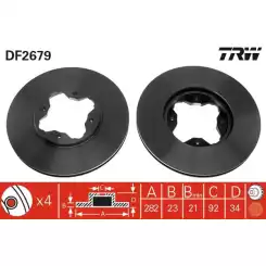 TRW Ön Fren Diski Havalı 282.4mm DF2679