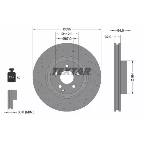 TEXTAR Ön Fren Diski 92171905