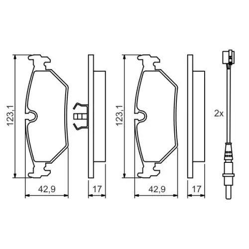 BOSCH Arka Fren Balatası Tk 0986424027