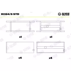 GLYCO Ana Yatak Std H1104/5 STD