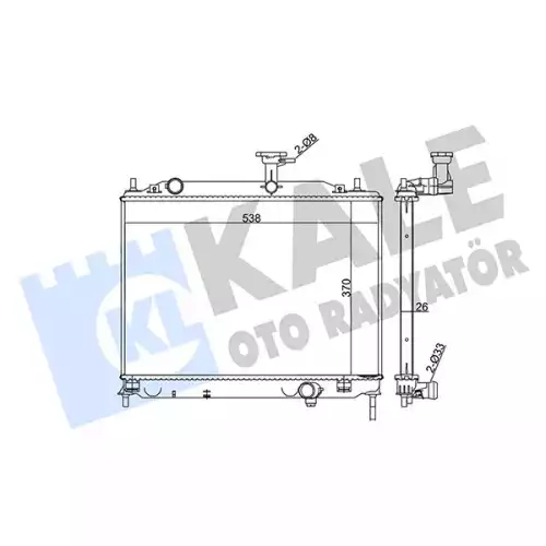 KALE Motor Su Radyatörü Manuel Şanzıman 369500